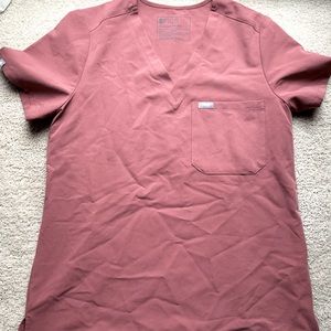 women's Mauve Catarina One-Pocket Scrub Top